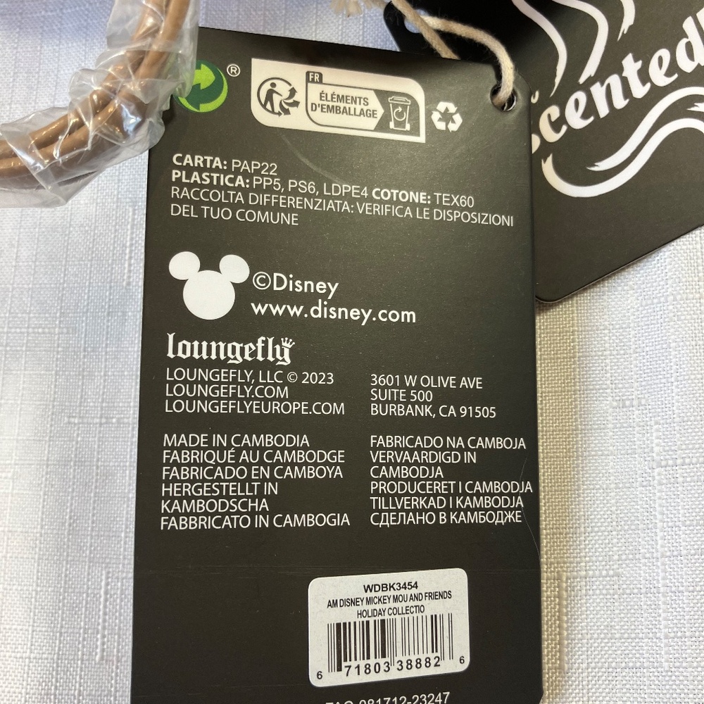 NWT Loungefly Mickey & Friends Holiday Collection Scented Backpack - Picture 7 of 15